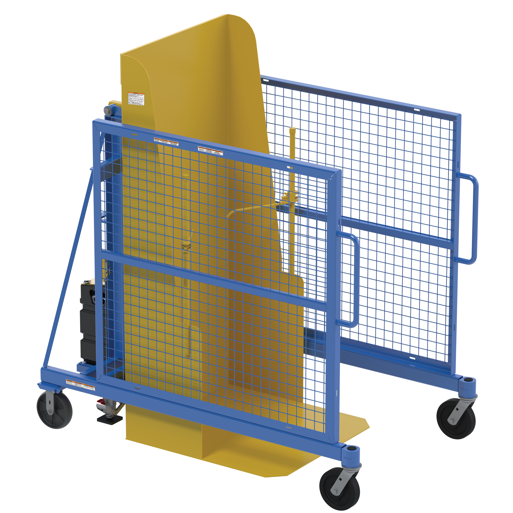 Vestil Universal DC Powered Trash Can Dumper - 400-Lb. Capacity, 59.813in. Raised Height, Electric, Model# TCD-U-60-DC